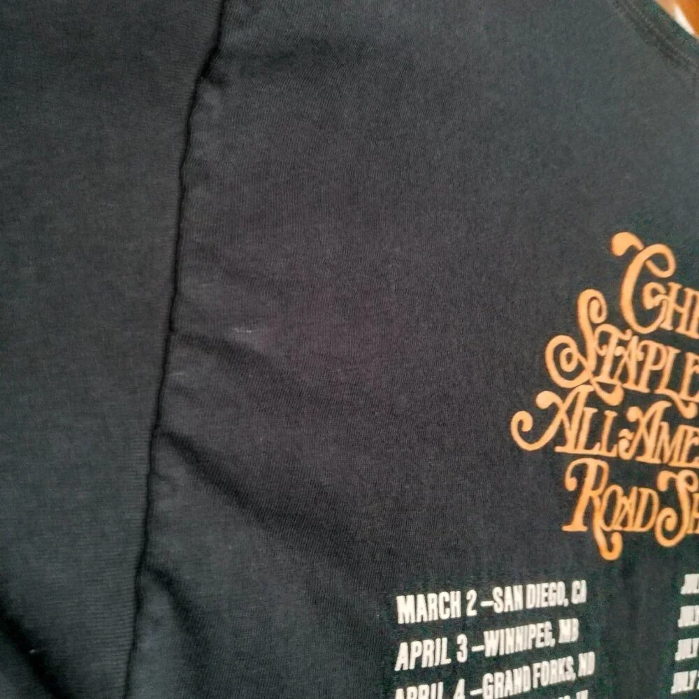 Chris Stapleton Tour Shirt L All American Road Show Black Desert Skull Cactus - Picture 4 of 12